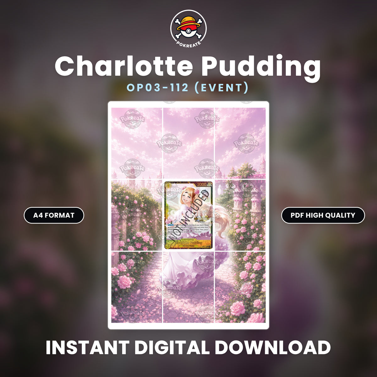 Printable Extended Artwork • One Piece • Charlotte Pudding OP03-112