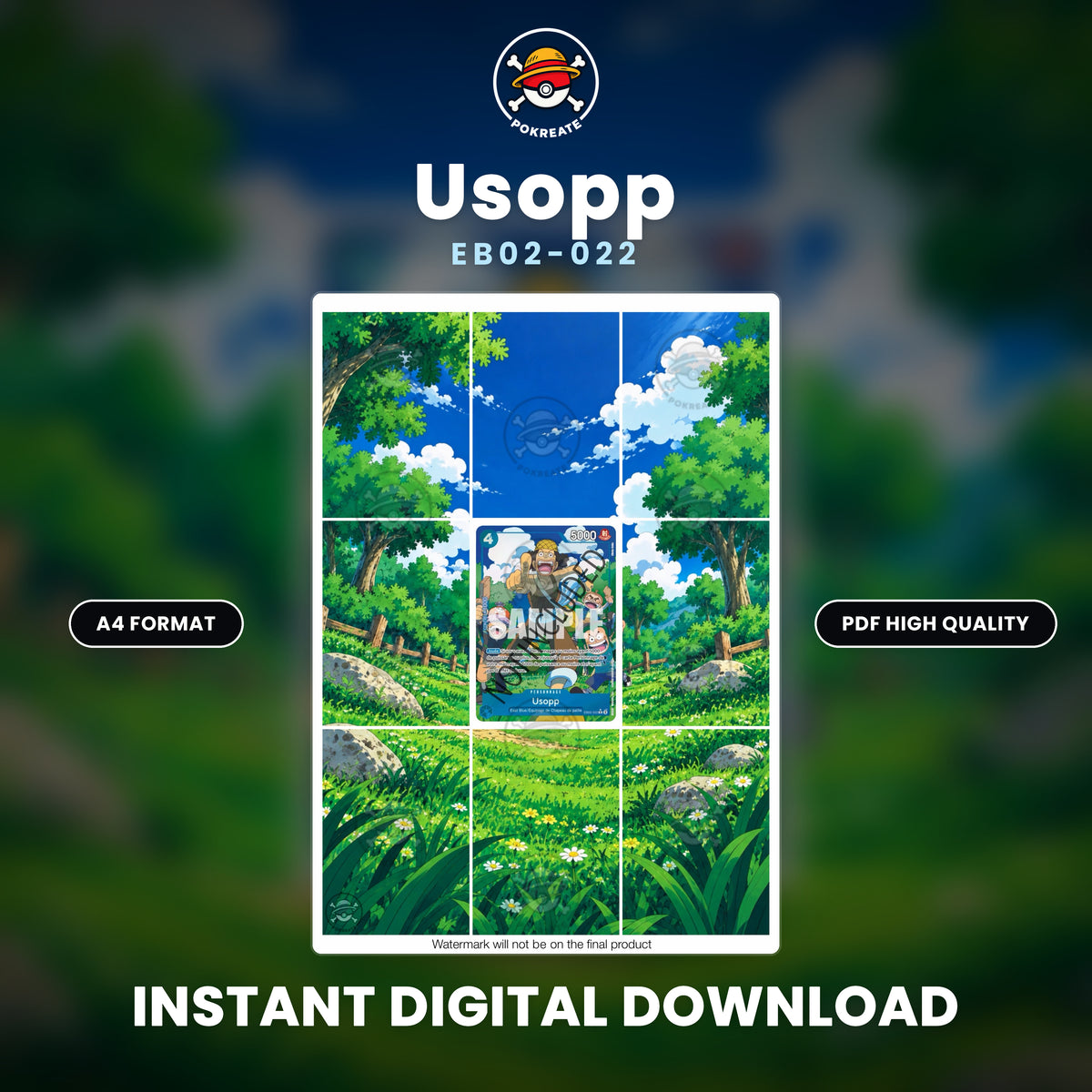 Printable Extended Artwork • One Piece • Usopp EB02-022