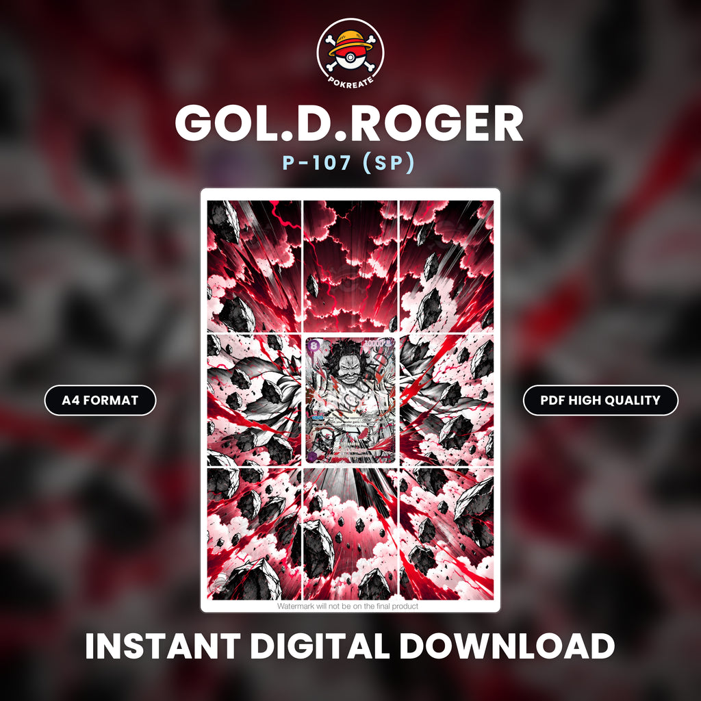 Printable Extended Artwork • One Piece • Gol.D.Roger SP Haki P-107