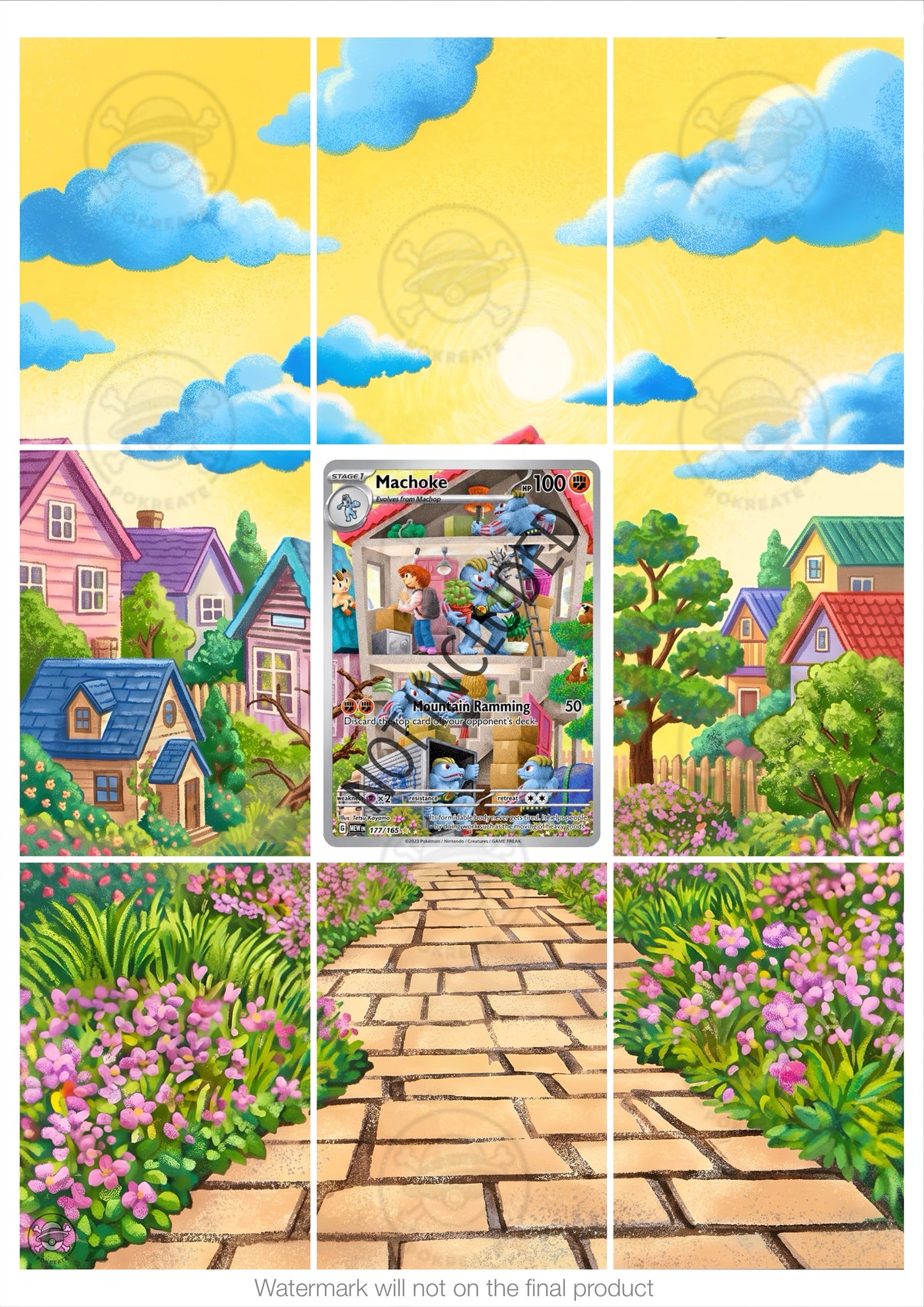 Printable Extended Artwork • Pokémon • Machoke MEW 177/165