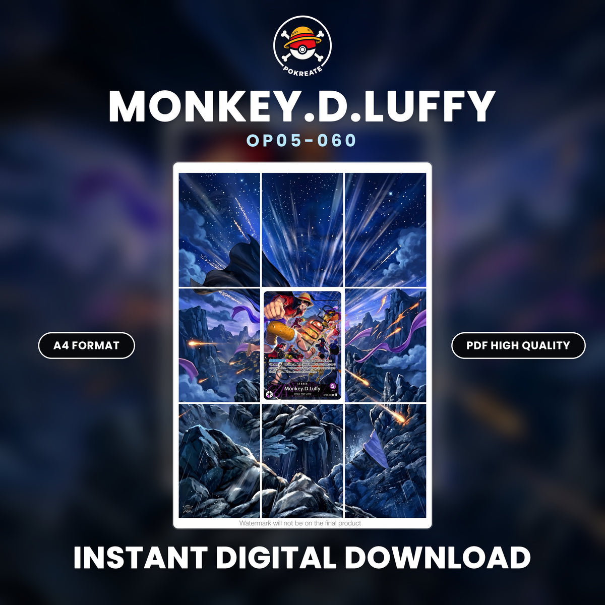 Printable Extended Artwork • One Piece • Luffy OP05-060