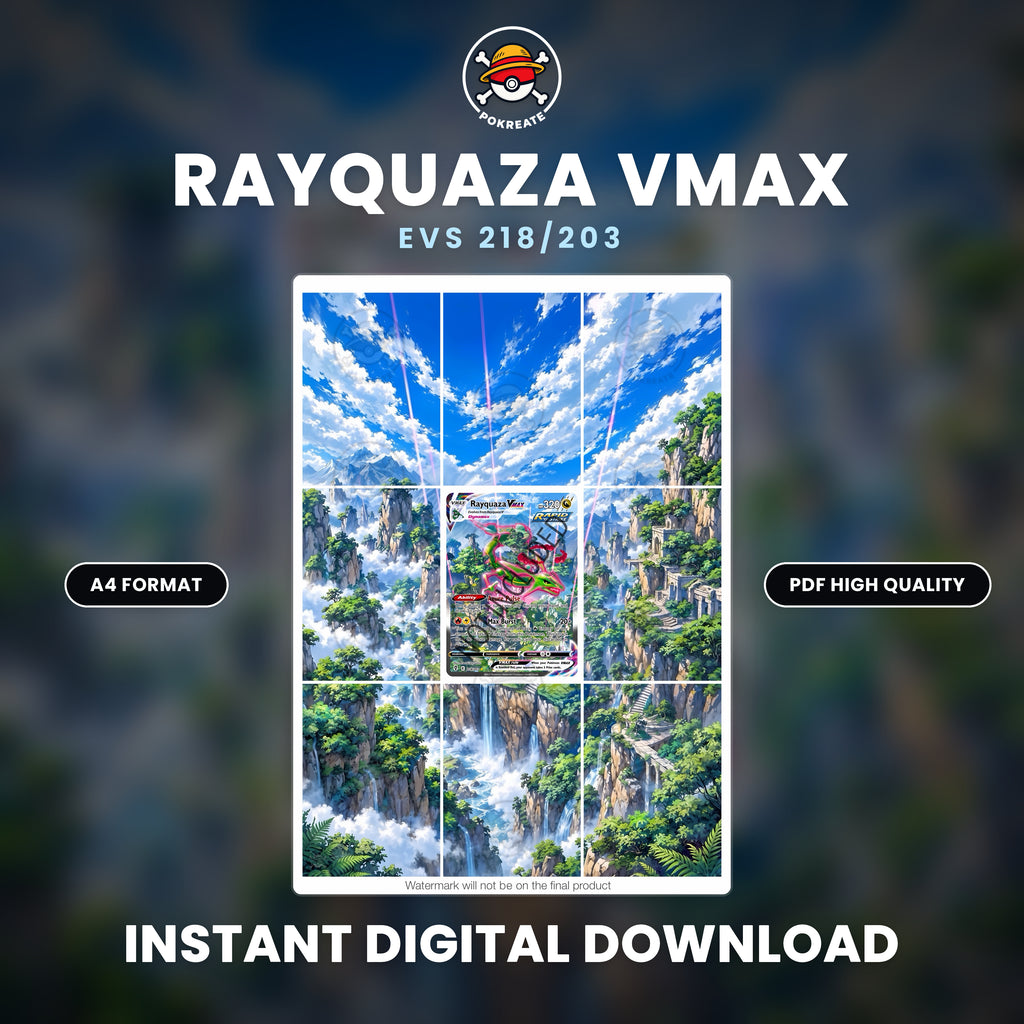 Printable Extended Artwork • Pokémon • Rayquaza Vmax 218/203