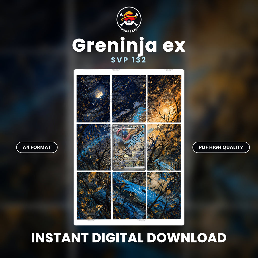 Printable Extended Artwork • Pokémon • Greninja (SVP) 132