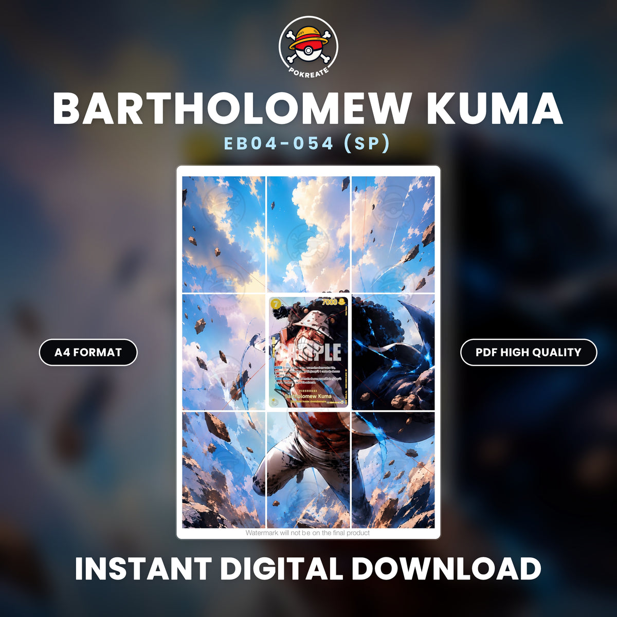 Printable Extended Artwork • One Piece • Kuma SP EB04-054