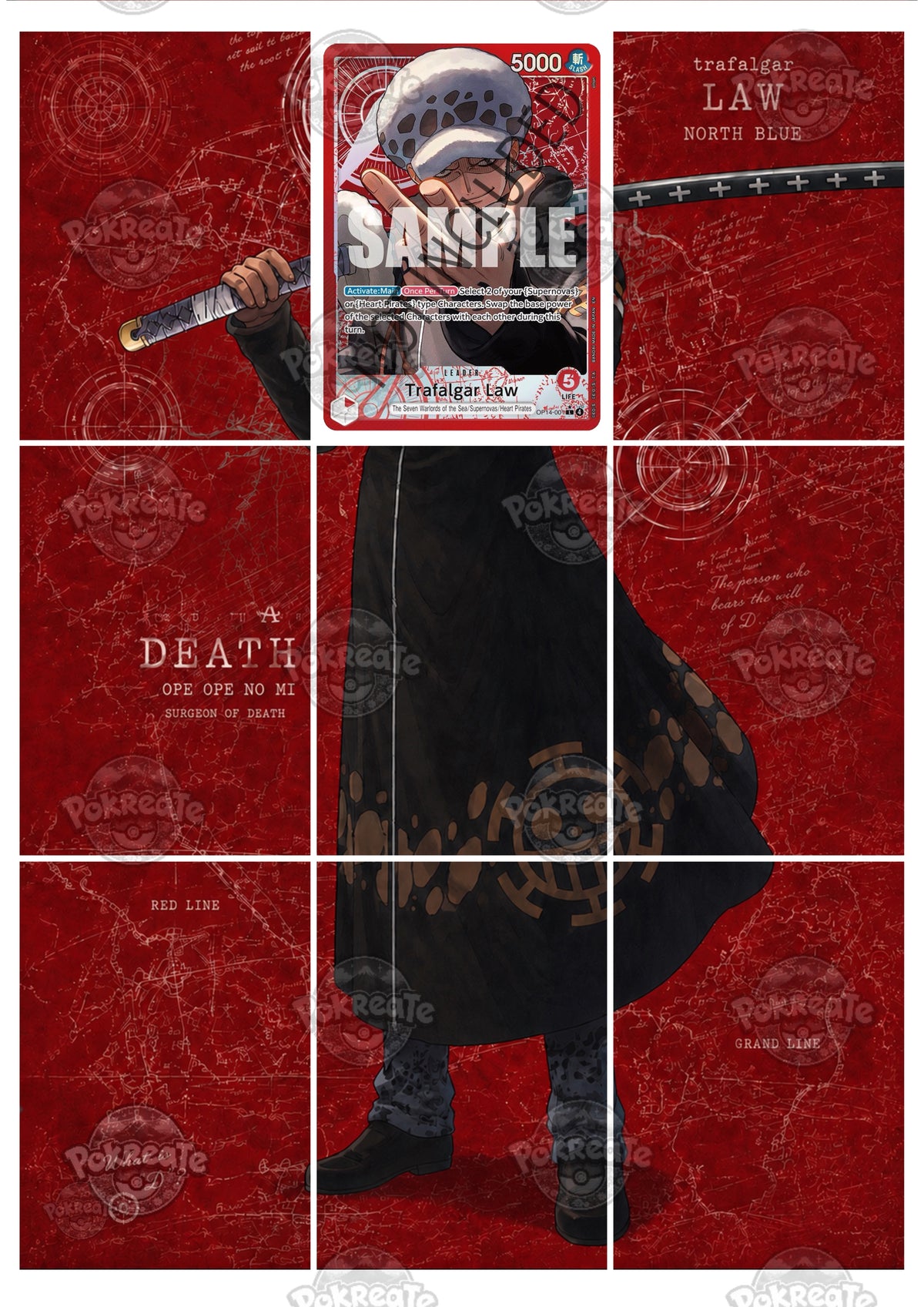 Printable Extended Artwork • One Piece • Trafalgar Law OP14-001