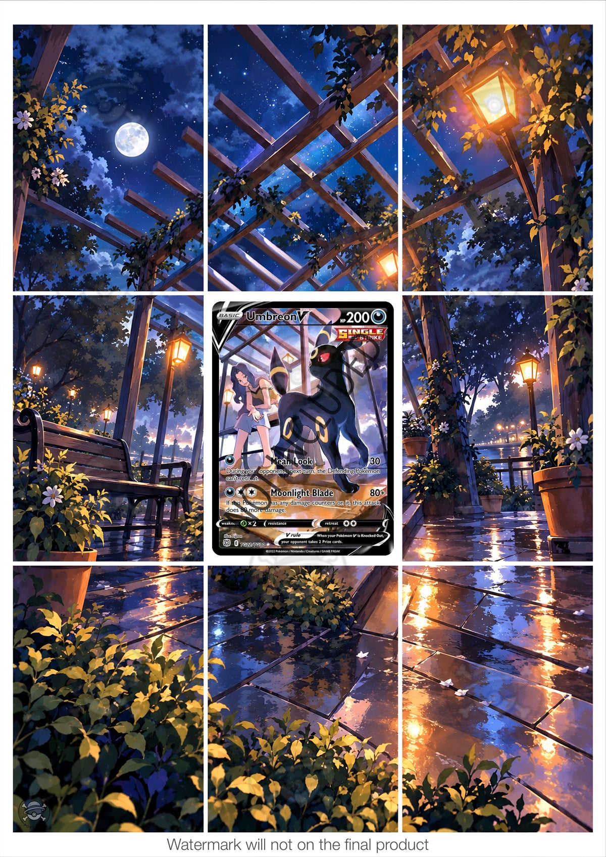 Printable Extended Artwork • Pokémon • Umbreon V TG22/TG30