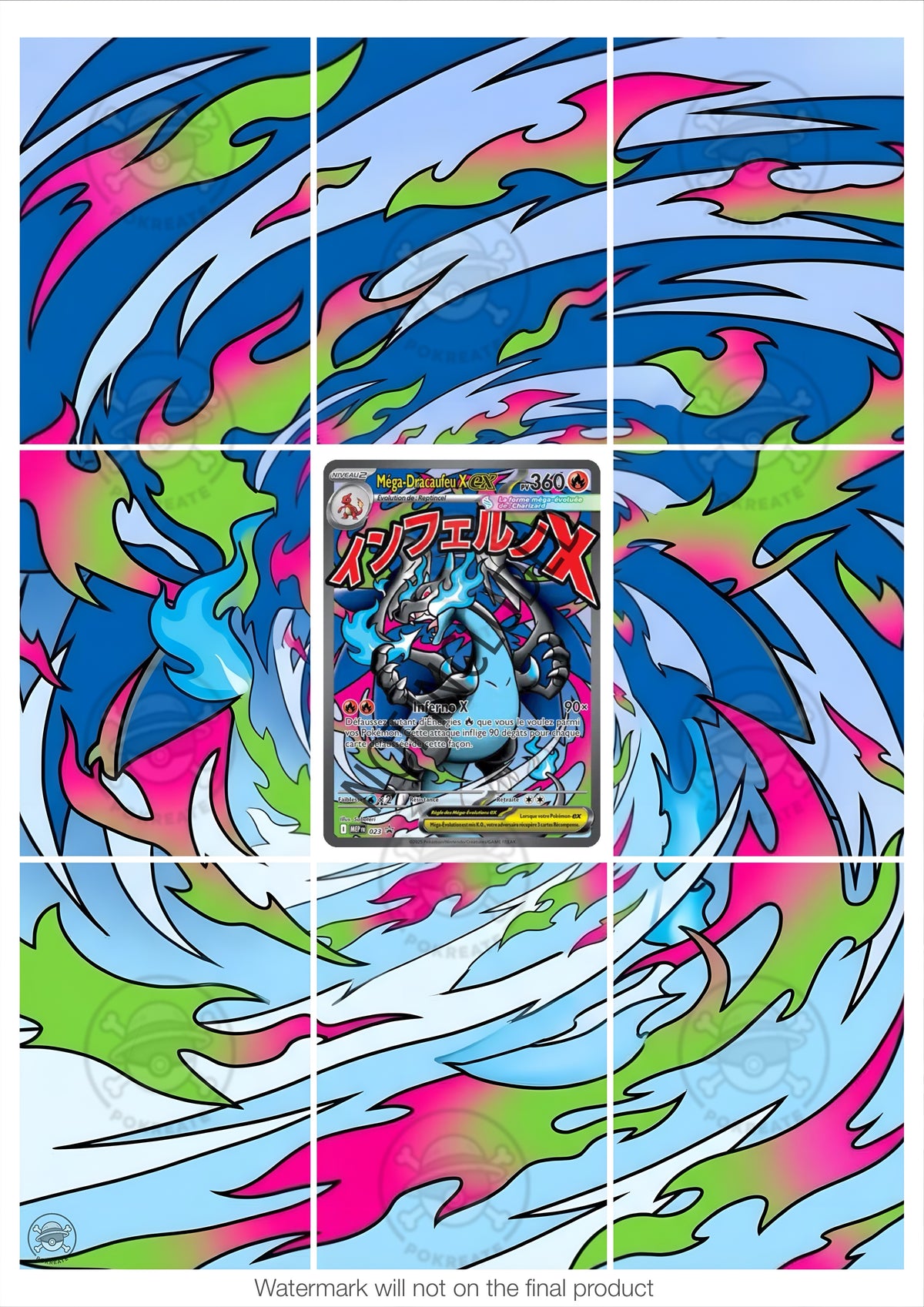 Printable Extended Artwork • Pokémon • Charizard MEP 023