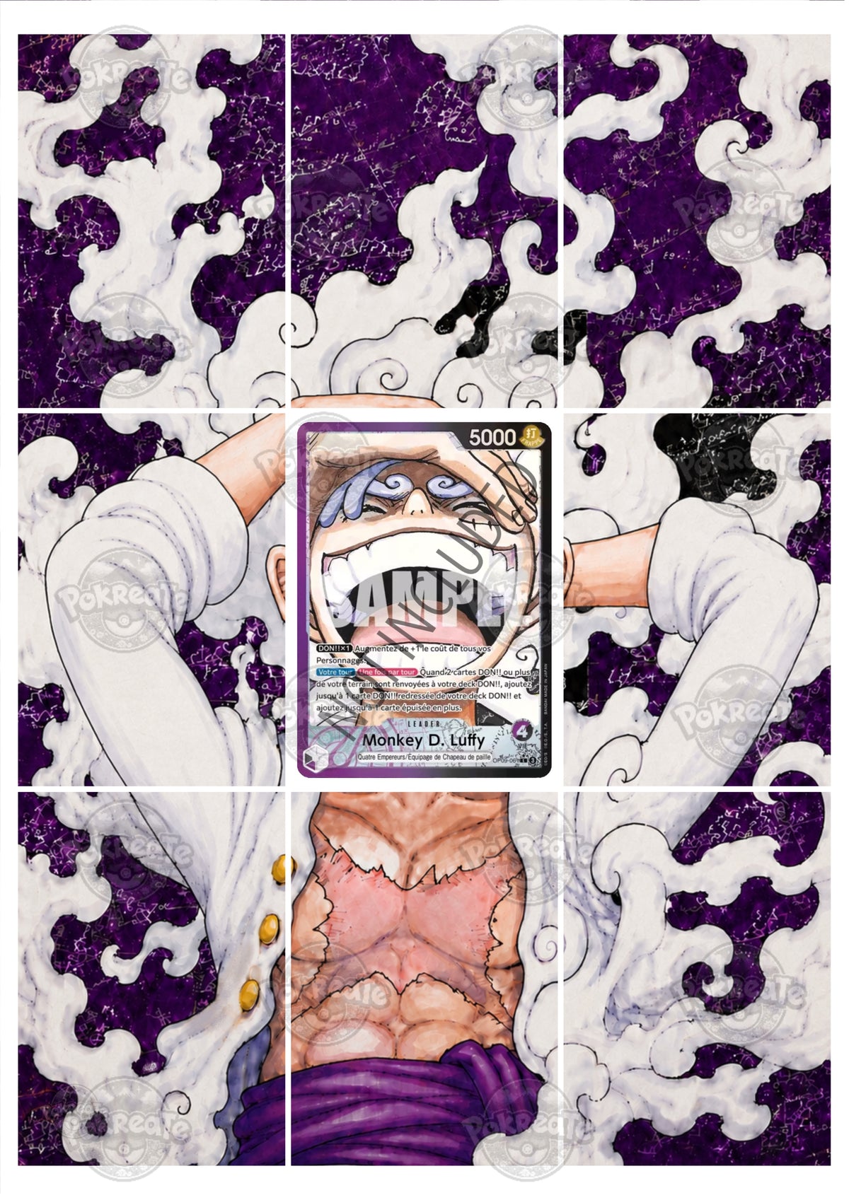 Printable Extended Artwork • One Piece • Luffy Gear 5 OP06-060