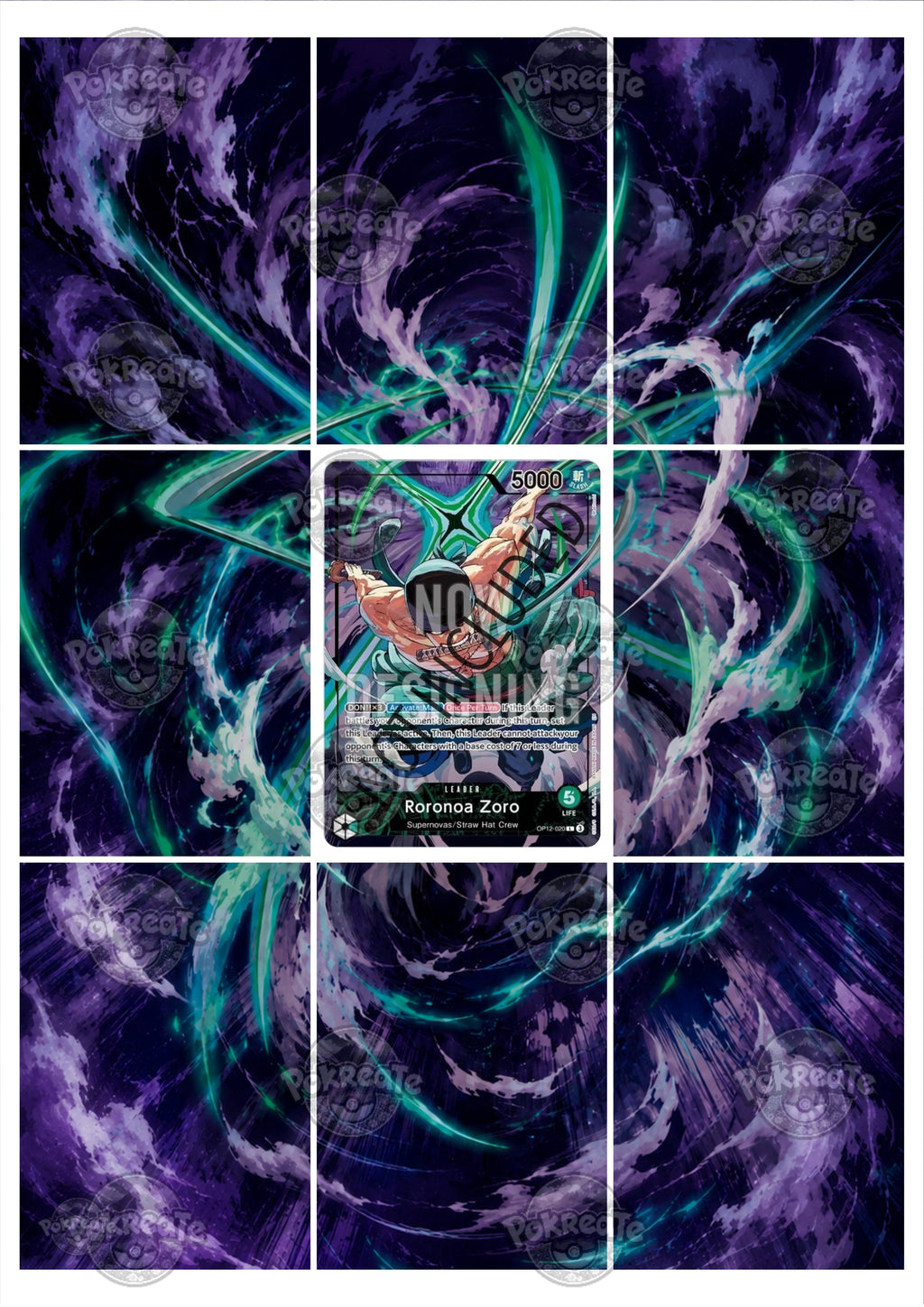 Printable Extended Artwork • One Piece • Zoro OP12-020