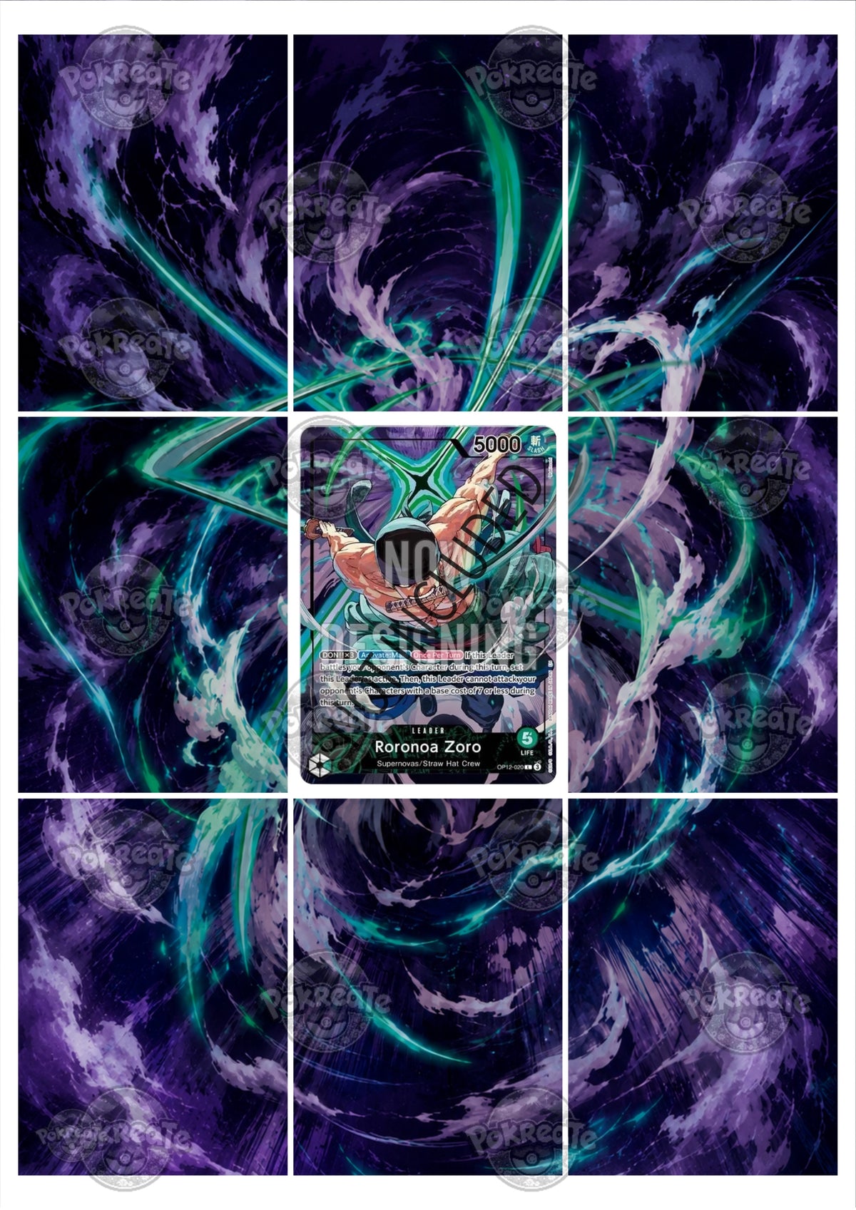 Printable Extended Artwork • One Piece • Zoro OP12-020