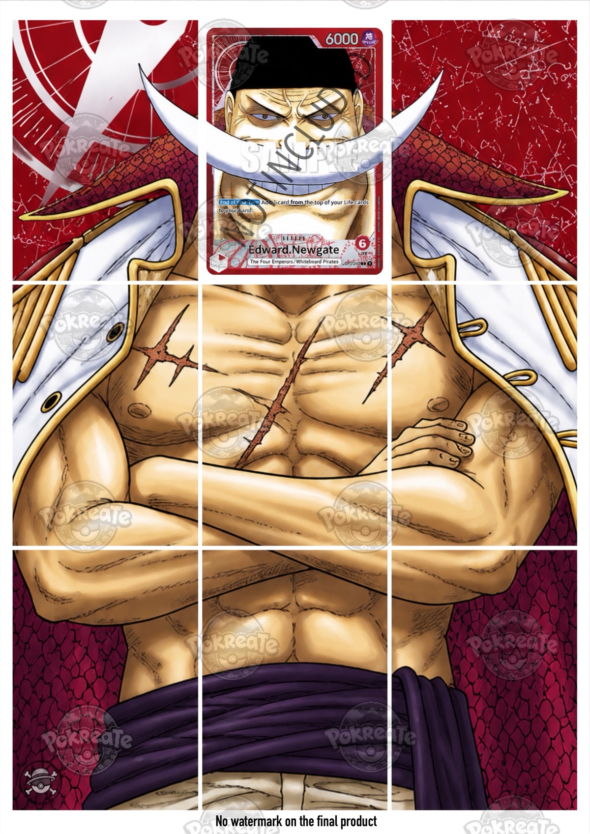 Printable Extended Artwork • One Piece • Edward Newgate OP02-001
