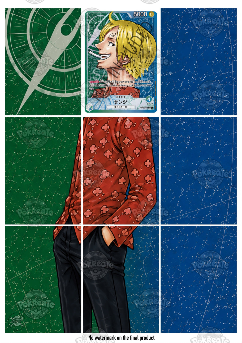 Printable Extended Artwork • One Piece • Sanji OP02-026