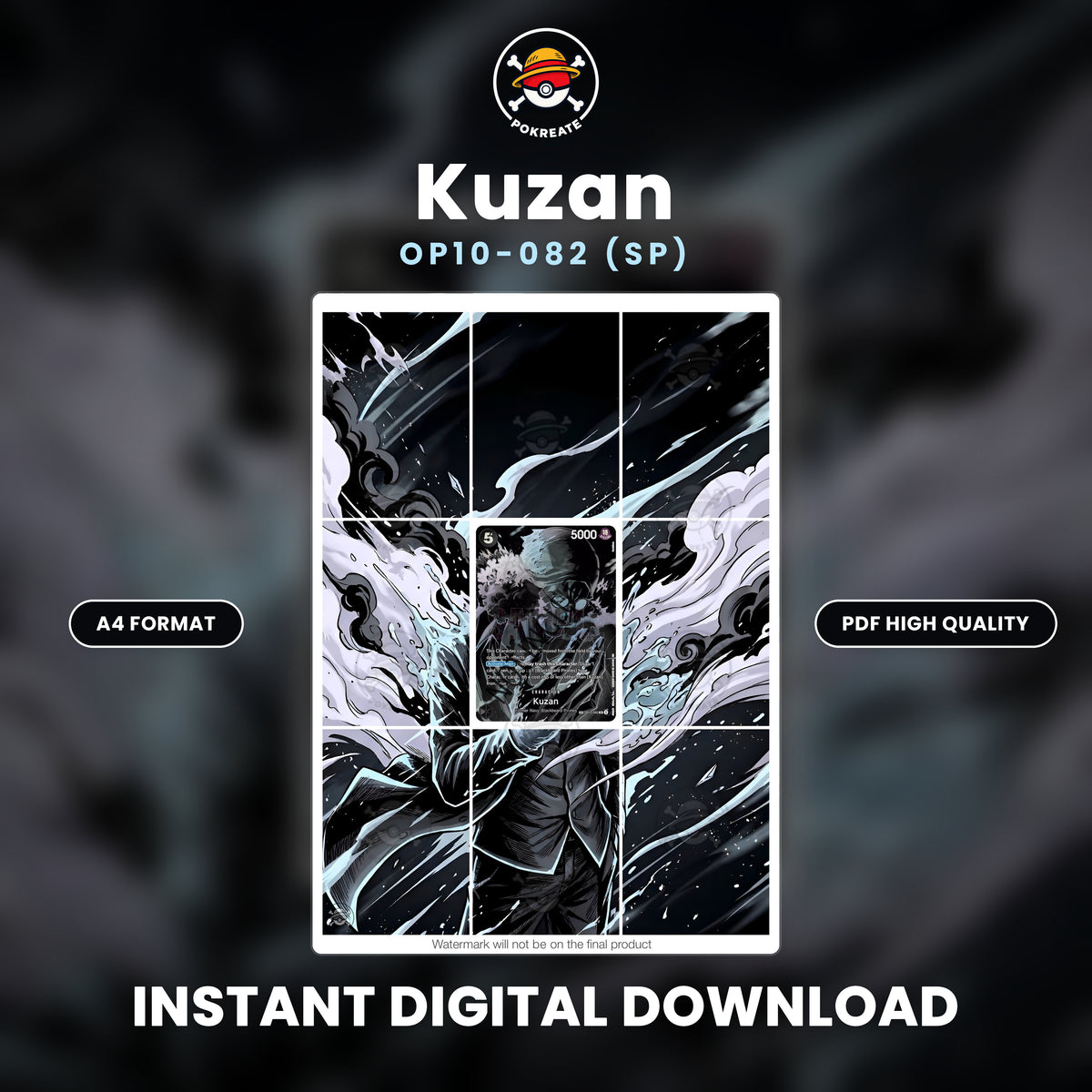 Printable Extended Artwork • One Piece • Kuzan SP OP10-082