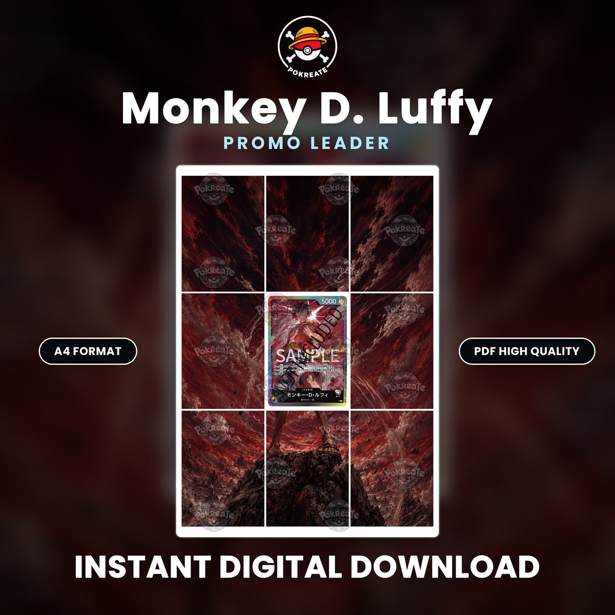 Printable Extended Artwork • One Piece • Luffy P-L