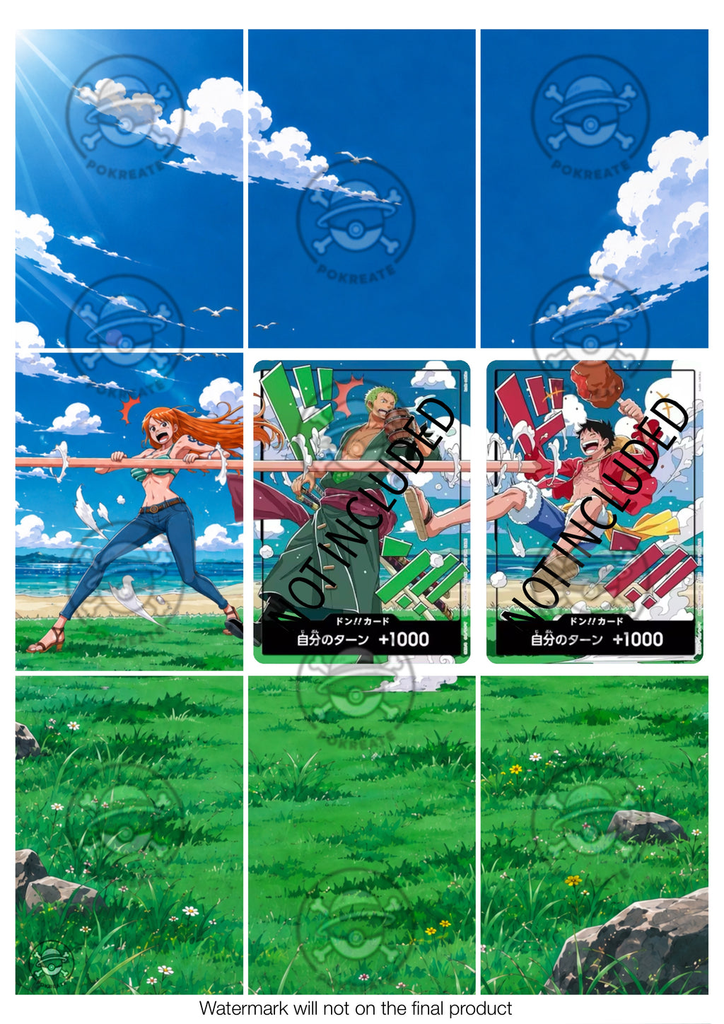 Printable Extended Artwork • One Piece • Don Promo x2 Luffy & Zoro Preview OP17