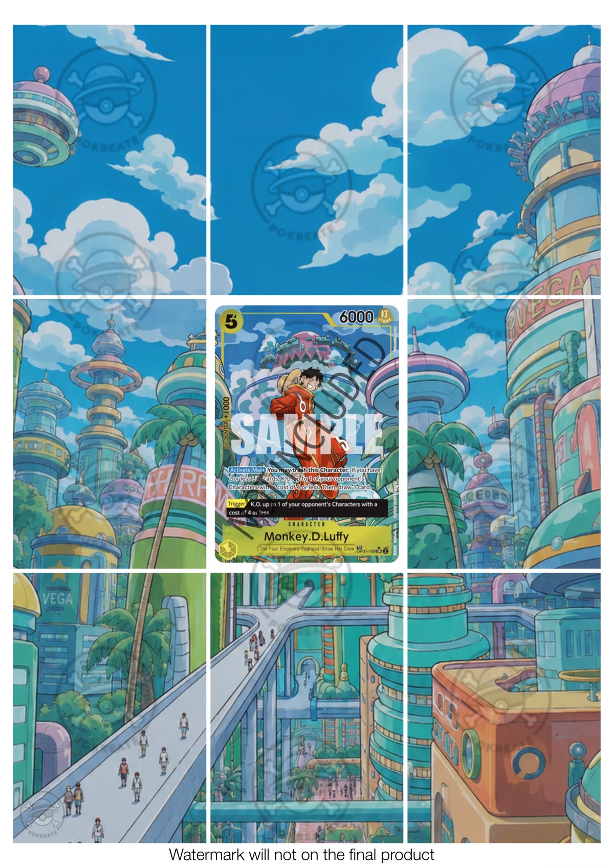 Printable Extended Artwork • One Piece • Luffy TR OP07-109