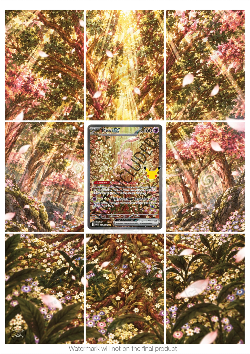 Printable Extended Artwork • Pokémon • Mew Alt. 152/128 - 30th Anniversary