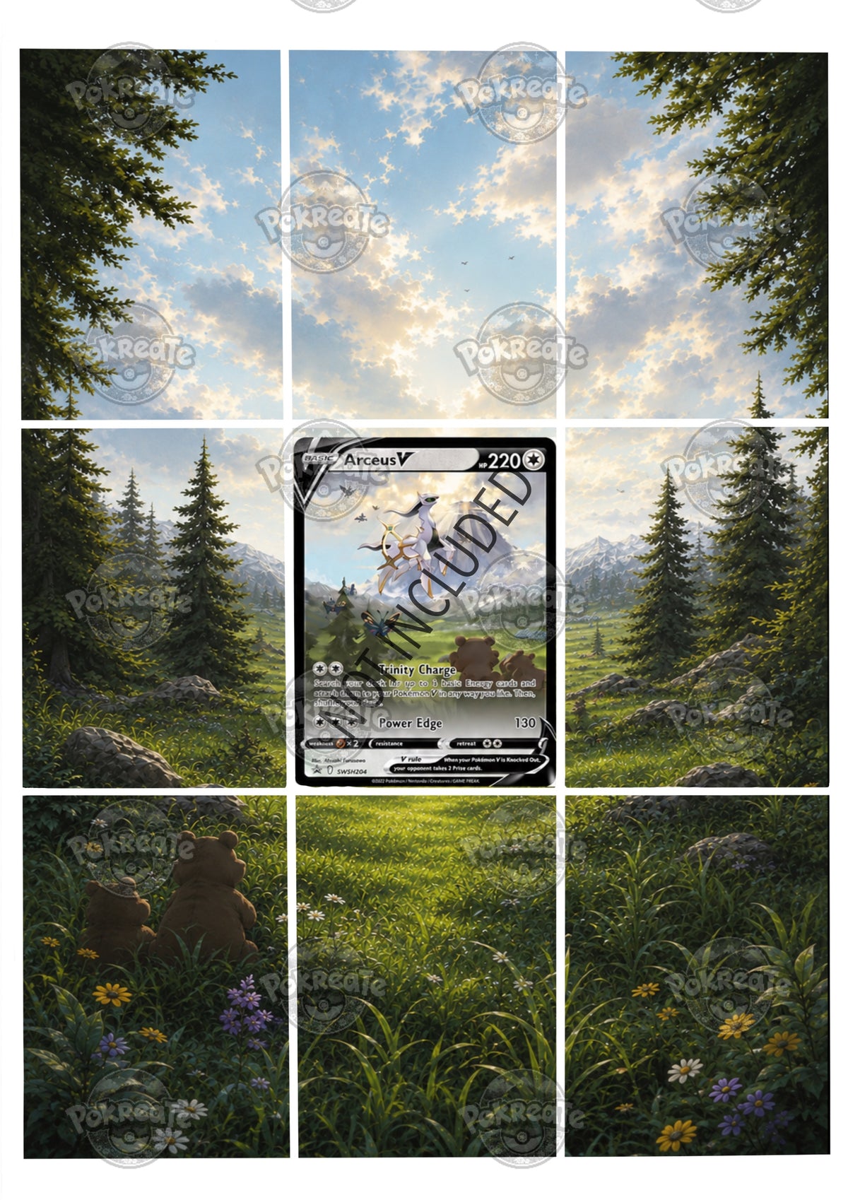 Printable Extended Artwork • Pokémon • Arceus V (SWSH) 204