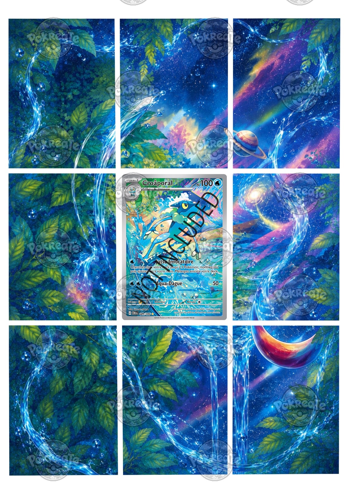 Printable Extended Artwork • Pokémon • Frogadier (CRI) 089/082