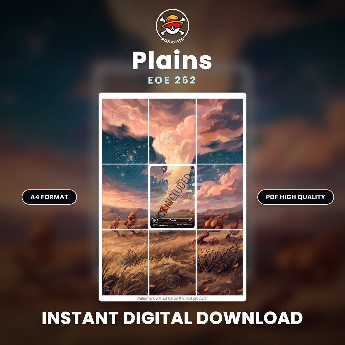 Printable Extended Artwork • Magic TG • Pack x5 - Basic Lands EOE