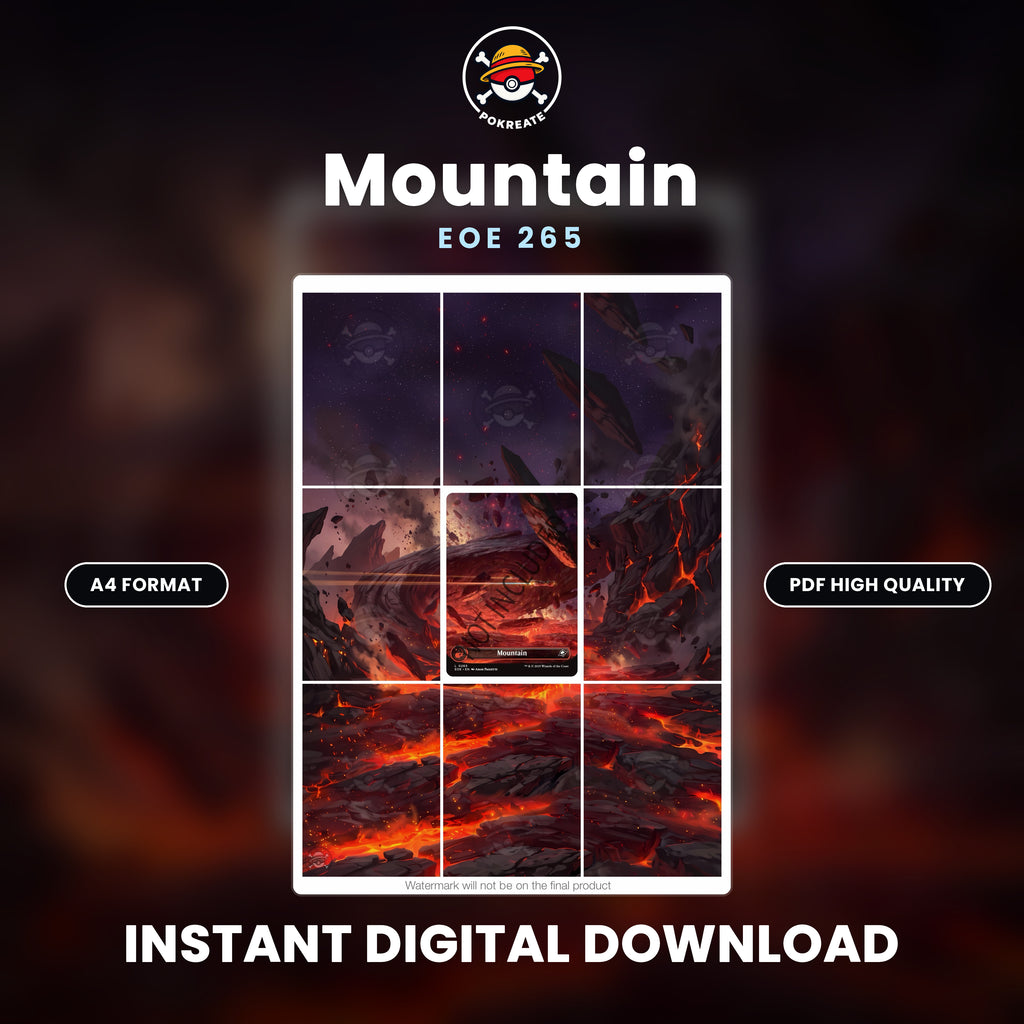 Printable Extended Artwork • Magic TG • Pack x5 - Basic Lands EOE