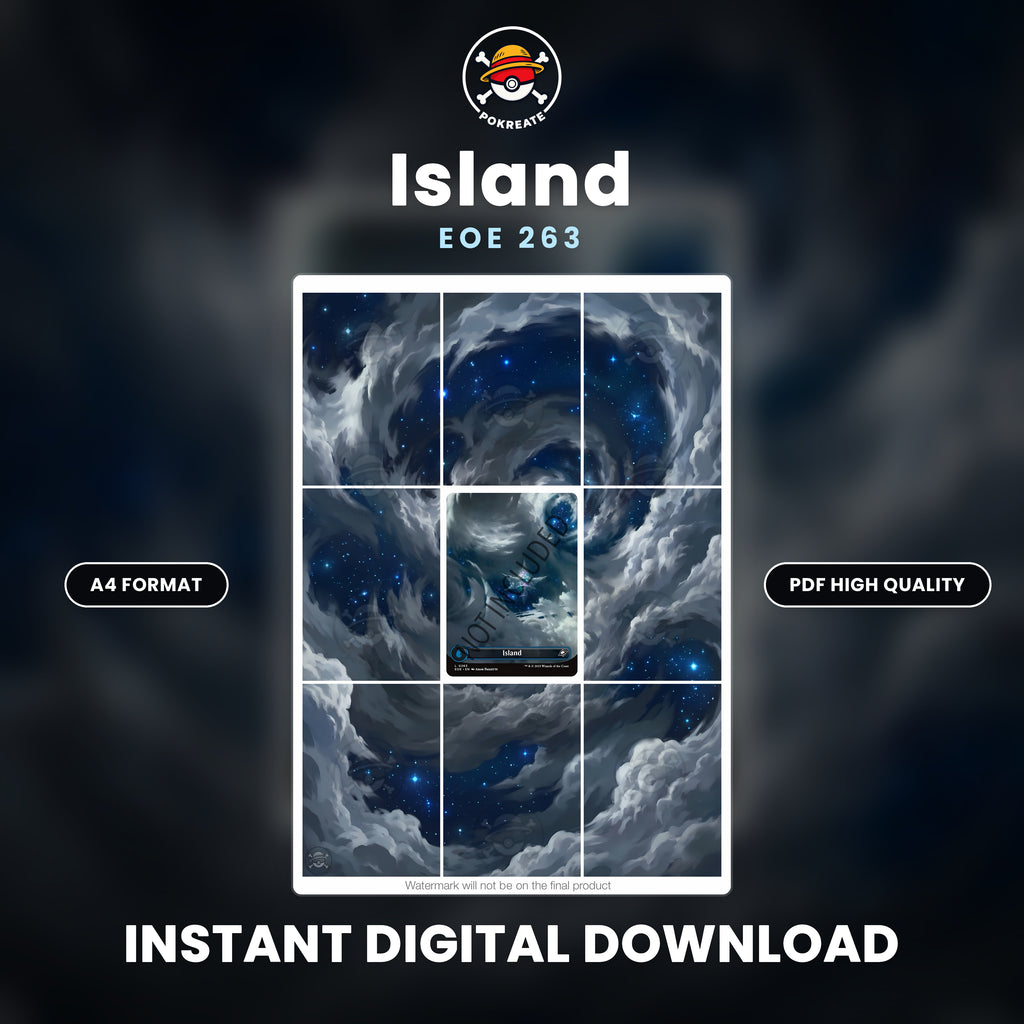 Printable Extended Artwork • Magic TG • Pack x5 - Basic Lands EOE