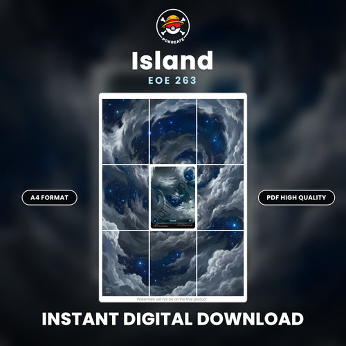 Printable Extended Artwork • Magic TG • Pack x5 - Basic Lands EOE