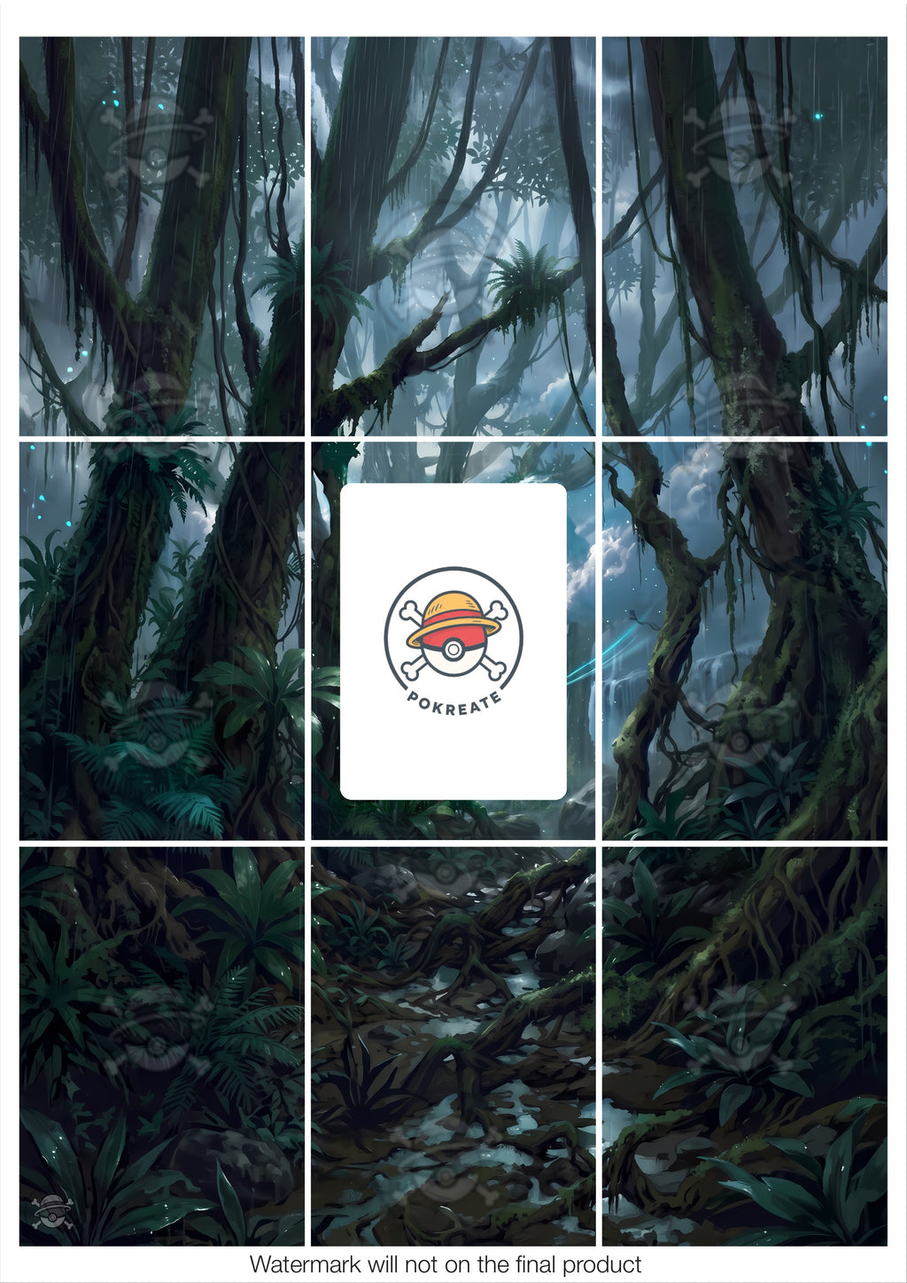 Printable Extended Artwork • Magic TG • Pack x5 - Basic Lands EOE